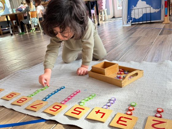 Children in Montessori bilingual classroom at BMLA Forest Park Illinois